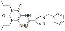 n-(6-氨基-1,2,3,4-四氢-2,4-二氧代-1,3-二丙基-5-嘧啶)-1-(苯基甲基)-1H-吡唑-4-羧酰胺结构式_873841-00-0结构式