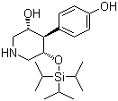 (3R,4r,5s)-4-(4-羟基苯基)-5-[[三s(1-甲基乙基)甲硅烷基]氧基]-3-羟基哌啶结构式_873945-31-4结构式