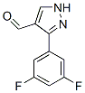 3-(3,5-二氟苯基)-1H-吡唑-4-甲醛结构式_875664-59-8结构式