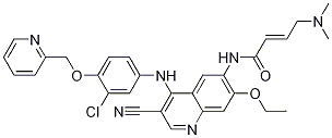 N-[4-[[3-氯-4-(2-吡啶甲氧基)苯基]氨基]-3-氰基-7-乙氧基-6-喹啉]-4-(二甲基氨基)-2-丁酰胺结构式_876310-02-0结构式
