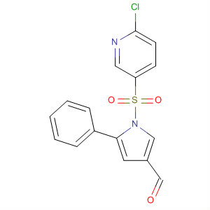 1-(6-氯吡啶-3-基磺酰基)-5-苯基-1H-吡咯-3-甲醛结构式_881676-94-4结构式