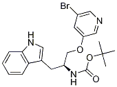 (S)-1-(5-溴吡啶-3-基氧基)-3-(1H-吲哚-3-基)丙烷-2-氨基甲酸叔丁酯结构式_882169-91-7结构式