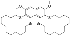 2,7-二甲氧基-3,6-双(12-溴十二基硫代)-萘结构式_883523-03-3结构式