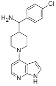 A-(4-氯苯基)-1-(1H-吡咯并[2,3-B]吡啶-4-基)-4-哌啶甲胺结构式_885594-29-6结构式