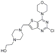 4-[[2-氯-4-(4-吗啉)噻吩并[3,2-d]嘧啶-6-基]甲基]-1-哌嗪乙醇结构式_885675-75-2结构式