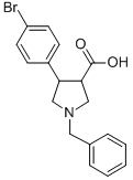 1-苄基-4-(4-溴苯基)-吡咯烷-3-羧酸盐酸盐结构式_885959-06-8结构式