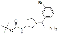 3-N-boc-氨基-1-[2-氨基-1-(3-溴苯基)-乙基]-吡咯烷结构式_886365-05-5结构式