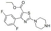 4-(2,5-二氟苯基)-2-(1-哌嗪基)-5-三唑羧酸乙酯结构式_887267-68-7结构式