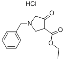 1-苄基-4-氧代-3-吡咯烷羧酸乙酯盐酸盐结构式_891-72-5结构式