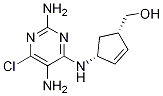 (1S,4R)-rel-4-[(2,5-二氨基-6-氯-4-嘧啶)氨基]-2-环戊烯-1-甲醇结构式_896716-96-4结构式