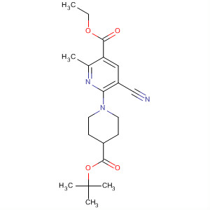 6-(4-(叔丁氧基羰基)哌啶-1-基)-5-氰基-2-甲基烟酸乙酯结构式_898227-84-4结构式