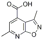 3,6-二甲基-异噁唑并[5,4-b]吡啶-4-羧酸结构式_900136-98-3结构式
