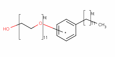 α-(十二烷基苯基)-ω-羟基聚(氧代-1,2-亚乙基)结构式_9014-92-0结构式