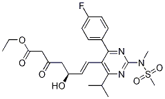 (5S,6e)-7-[4-(4-氟苯基)-6-(1-甲基乙基)-2-[甲基(甲基磺酰基)氨基]-5-嘧啶]-5-羟基-3-氧代-6-庚酸乙酯结构式_901765-36-4结构式