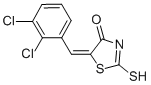 (5E)-5-(2,3-二氯亚苄基)-2-疏基-1,3-噻唑-4(5H)-酮结构式_90407-17-3结构式
