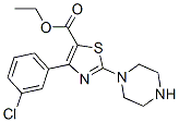 5-Thiazolecarboxylic acid, 4-(3-chlorophenyl)-2-(1-piperazinyl)-, ethyl esterStructure,905807-70-7Structure 5-Thiazolecarboxylic acid, 4-(3-chlorophenyl)-2-(1-piperazinyl)-, ethyl ester Structure,905807-70-7Structure