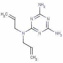 2,4-二氨基-6-二丙烯氨基-1,3,5-三嗪结构式_91-77-0结构式