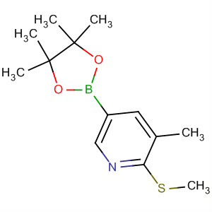 3-甲基-2-(甲基硫代)-5-(4,4,5,5-四甲基-1,3,2-二噁硼烷-2-基)-吡啶结构式_918350-15-9结构式