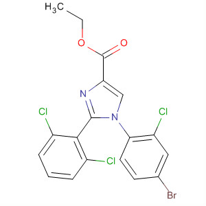 1-(4-溴-2-氯苯基)-2-(2,6-二氯苯基)-1H-咪唑-4-羧酸乙酯结构式_918350-19-3结构式