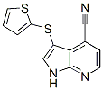 3-(2-噻吩硫代)-1H-吡咯并[2,3-b]吡啶-4-甲腈结构式_918513-05-0结构式