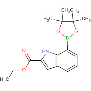 7-(4,4,5,5-四甲基-1,3,2-二噁硼烷-2-基)-1H-吲哚-2-羧酸乙酯结构式_919119-62-3结构式
