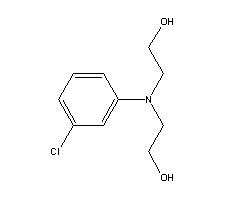 3-氯-N,N-二(2-羟基乙基)苯胺结构式_92-00-2结构式