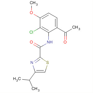N-(6-乙酰基-2-氯-3-甲氧基苯基)-4-异丙基噻唑-2-羧酰胺结构式_923289-37-6结构式