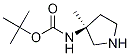 (S)-3-甲基吡咯烷-3-基氨基甲酸叔丁酯结构式_927652-04-8结构式