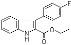 3-(4-氟苯基)吲哚-2-羧酸乙酯结构式_93957-39-2结构式