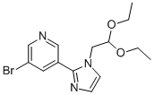 3-溴-5-(1-(2,2-二乙氧基乙基)-1H-咪唑-2-基)吡啶结构式_941294-55-9结构式