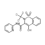 4-羟基-2-(2H3)甲基-N-(2-吡啶基)-2H-1,2-苯并噻嗪-3-甲酰胺1,1-二氧化物结构式_942047-64-5结构式