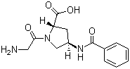 (2S,4r)-1-(2-氨基乙酰基)-4-苯酰胺吡咯烷-2-羧酸结构式_943134-39-2结构式