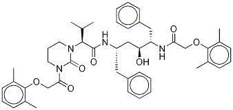 (αs)-3-[2-(2,6-二甲基苯氧基)乙酰基]-n-[(1s,3s,4s)-4-[[2-(2,6-二甲基苯氧基)乙酰基]氨基]-3-羟基-5-苯基-1-(苯基甲基)戊基]四氢-α-(1-甲基乙基)-2-氧代-1(2H)-嘧啶乙酰胺结构式_943250-66-6结构式