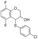 4-((4-氯苯基)硫代)-5,8-二氟苯并二氢吡喃-3-醇结构式_944944-61-0结构式