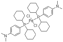 双[(二环己基)(4-二甲基氨基苯基)膦]氯化钯(II)结构式_945375-77-9结构式