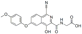 n-[[1-氰基-4-羟基-6-(4-甲氧基苯氧基)-3-异喹啉]羰基]-甘氨酸结构式_945739-76-4结构式