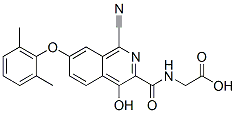 n-[[1-氰基-7-(2,6-二甲基苯氧基)-4-羟基-3-异喹啉]羰基]-甘氨酸结构式_945739-86-6结构式