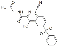 n-[[1-氰基-4-羟基-6-(苯基磺酰基)-3-异喹啉]羰基]-甘氨酸结构式_945739-92-4结构式