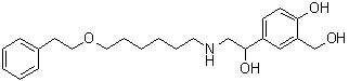4-羟基-α1-[[[6-(2-苯基乙氧基)己基]氨基]甲基]-1,3-苯二甲醇结构式_94749-02-7结构式
