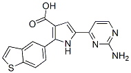  5-(2-氨基-4-嘧啶)-2-苯并[b]噻吩-5-基-1H-吡咯-3-羧酸结构式_951784-37-5结构式