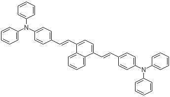 4,4-((1E,1e)-萘-1,4-二基双(乙烯-2,1-二基))双(N,N-二苯基苯胺)结构式_952065-58-6结构式