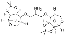 1-{[(1R,2S,6R)-4,4-二甲基-3,5,10,11-四氧杂三环[6.2.1.0<sup>2,6</sup>]十一烷-7-基]氧基}-3-{[(1S,2R,6S)-4,4-二甲基-3,5,10,11-四氧杂三环[6.2.1.0<sup>2,6</sup>]十一烷-7-基]氧基}-2-丙胺结构式_95245-29-7结构式