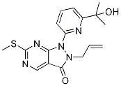 1,2-二氢-1-[6-(1-羟基-1-甲基乙基)-2-吡啶]-6-(甲基硫代)-2-(2-丙烯-1-基)-3H-吡唑并[3,4-d]嘧啶-3-酮结构式_955369-56-9结构式
