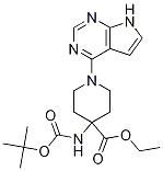 4-(叔丁氧基羰基氨基)-1-(7H-吡咯并[2,3-d]嘧啶-4-基)哌啶-4-羧酸乙酯结构式_956460-97-2结构式