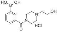 3-(4-(2-羟基乙基)哌嗪-1-羰基)苯硼酸盐酸盐结构式_957060-95-6结构式