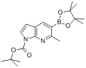 1-N-BOC-6-甲基-1H-吡咯并[2,3-B]吡啶-5-硼酸频那醇酯结构式_958358-04-8结构式