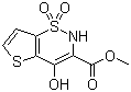 甲基 4-羟基-2H-噻吩并[2,3-e][1,2]噻嗪-3-羧酸 1,1-二氧化物结构式_98827-44-2结构式