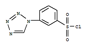 3-(1H-四唑-1-基)苯磺酰氯结构式_1094713-89-9结构式