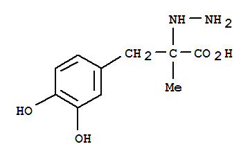 a-肼基-3,4-二羟基-a-甲基-苯丙酸结构式_14585-65-0结构式