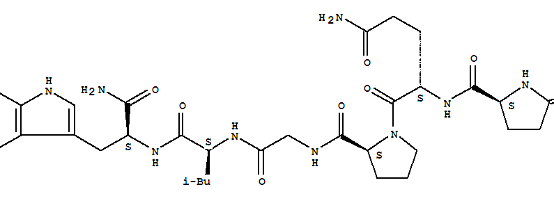PYR-GLN-PRO-GLY-LEU-TRP-NH2结构式_157622-03-2结构式